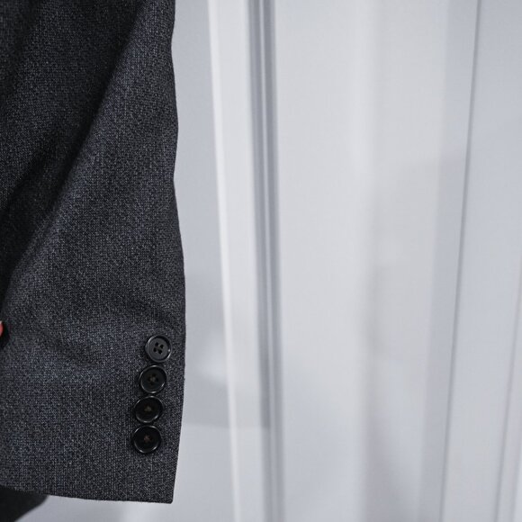 John Varvatos Size 42R 100% Wool Soho Fit Heather Gray Blazer - Picture 2 of 9